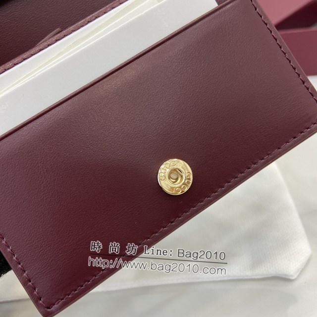 Gucci專櫃古馳最新款飾貓頭鷹細節GG迷你錢包 jh2027型號：818767